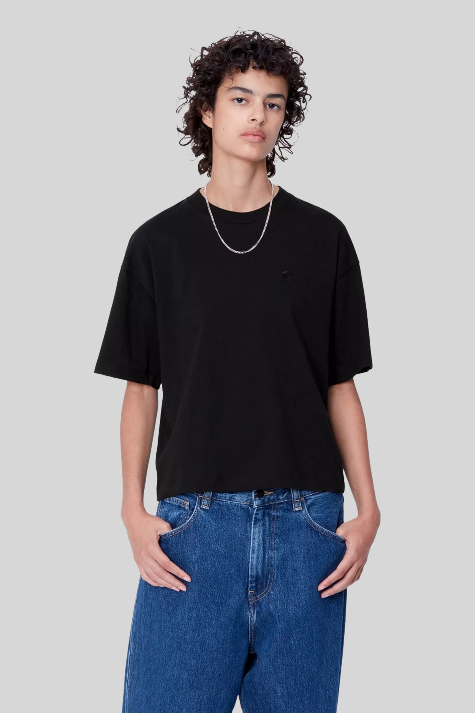 Short Sleeve Cropped Organic Cotton T-Shirt