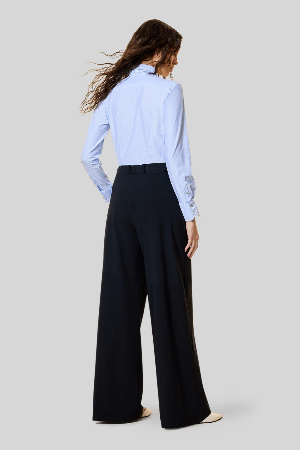 Oxford Jacquard Stripe Wom Shirt