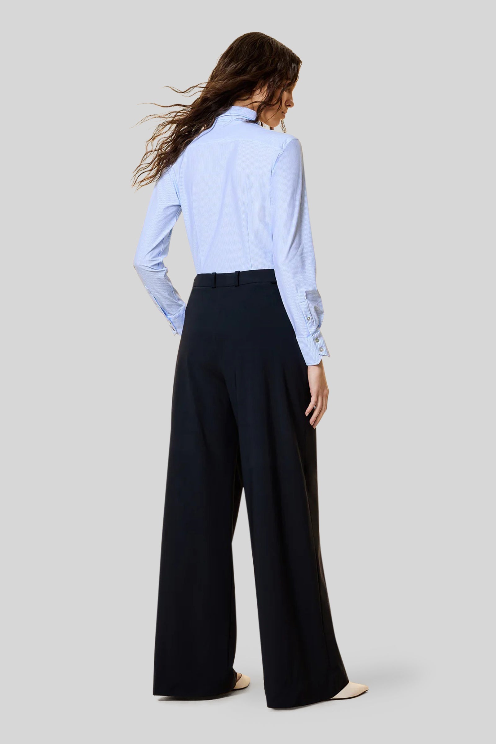 Oxford Jacquard Stripe Wom Shirt