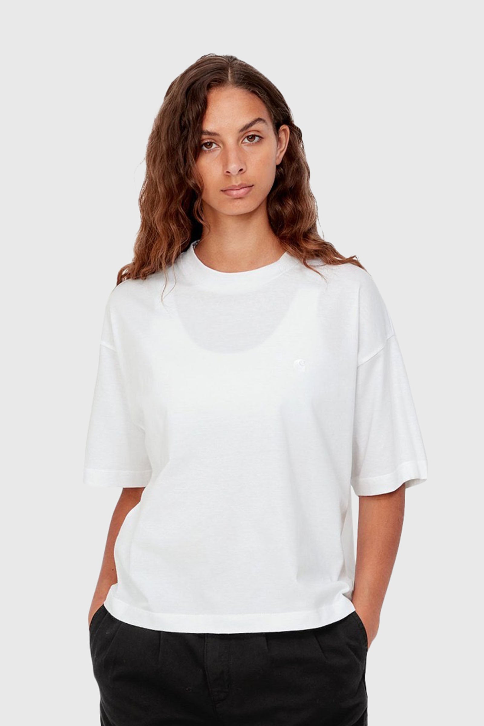 Short Sleeve Cropped Cotton T-Shirt