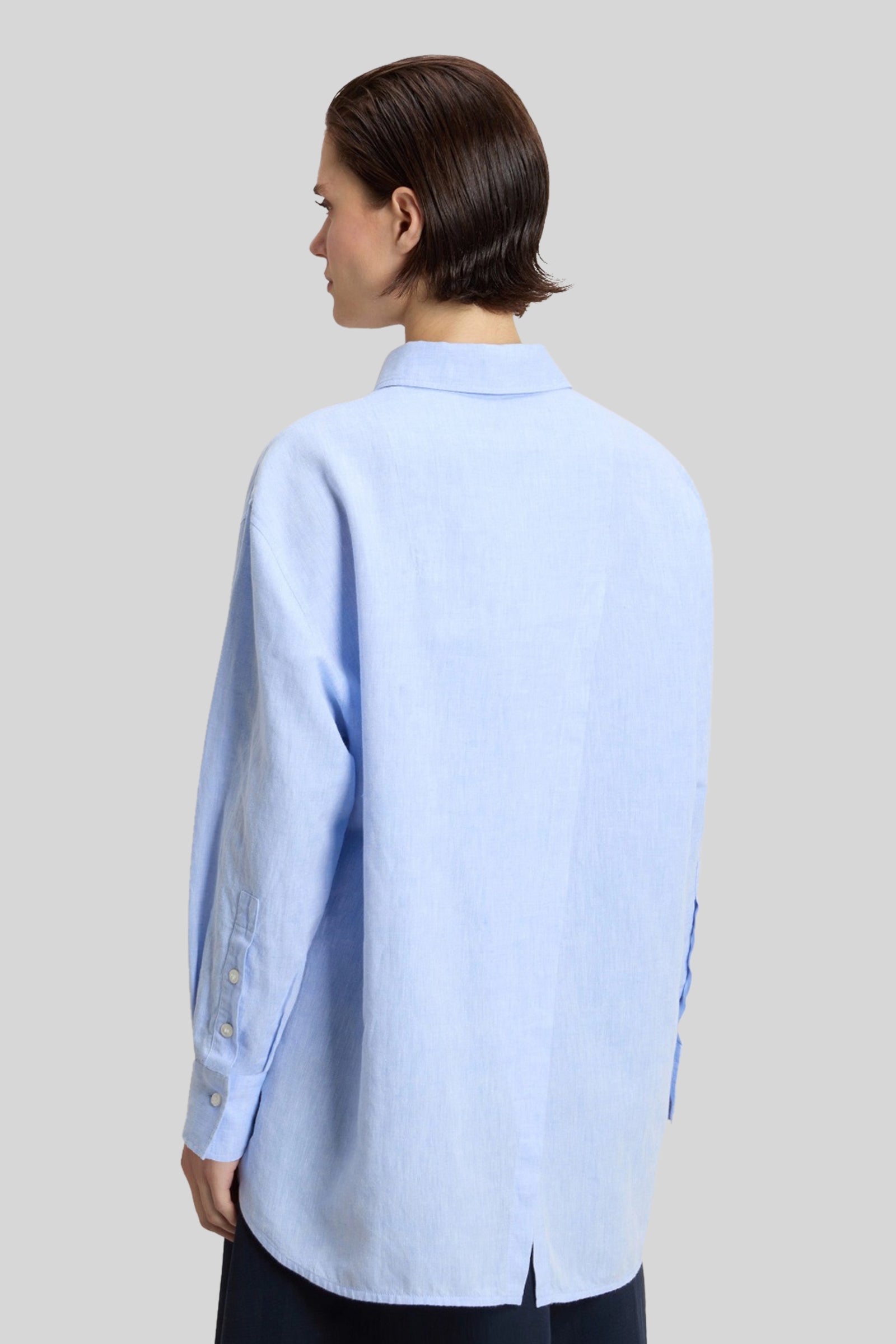 Cotton And Linen Blend Boyfriend Shirt