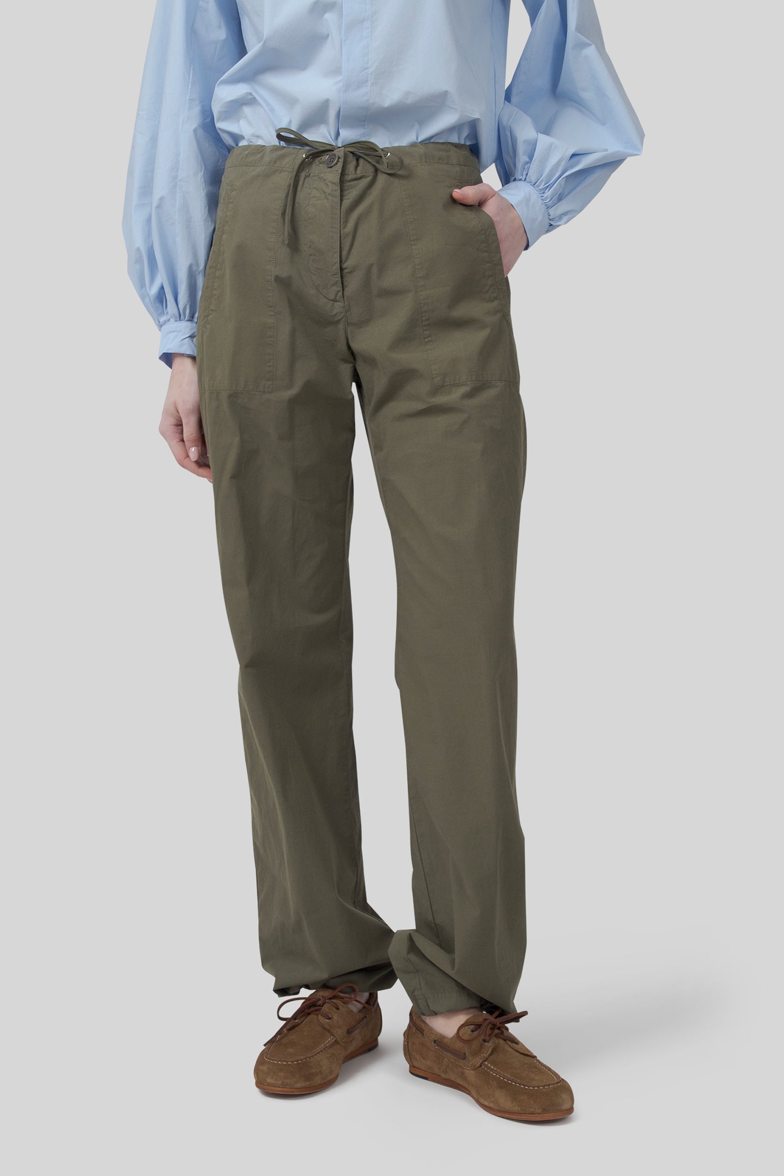 Poplin Drawstring Trousers