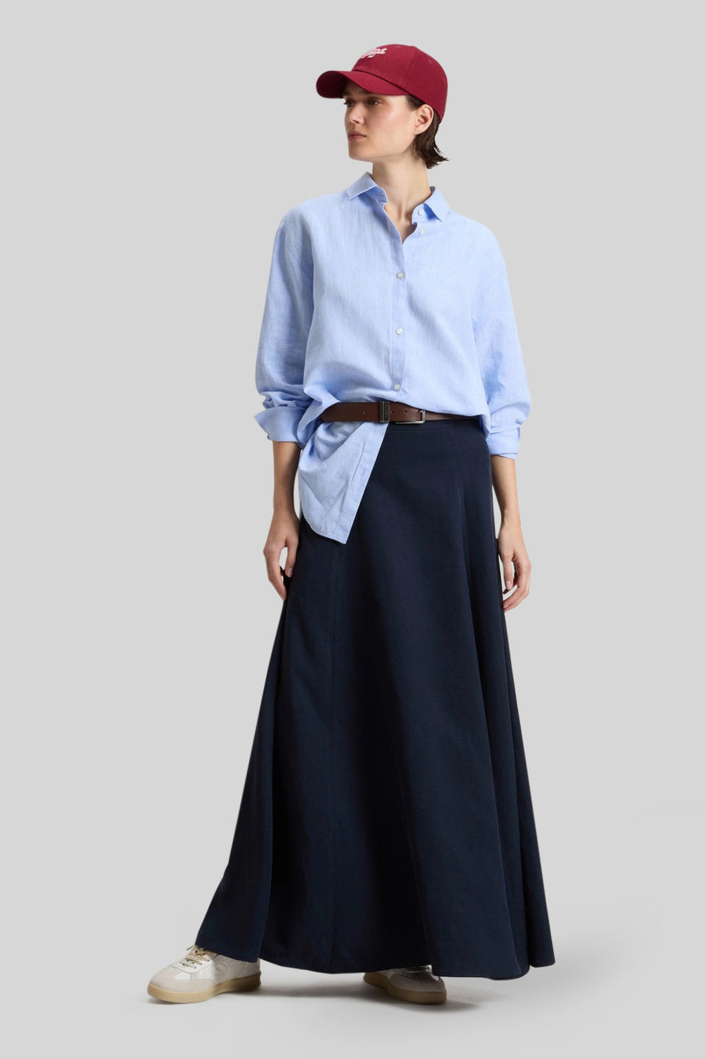 Cotton And Linen Blend Boyfriend Shirt