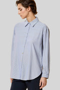 Oxford Jacquard Stripe Boyfriend Wom Shirt