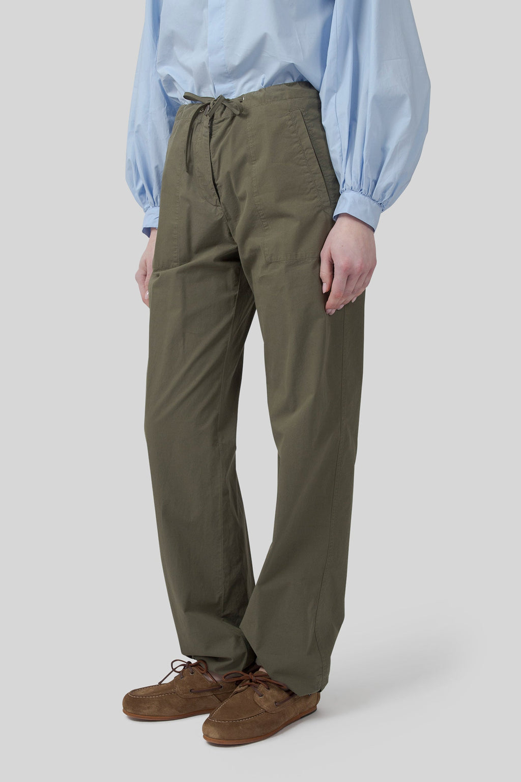Poplin Drawstring Trousers