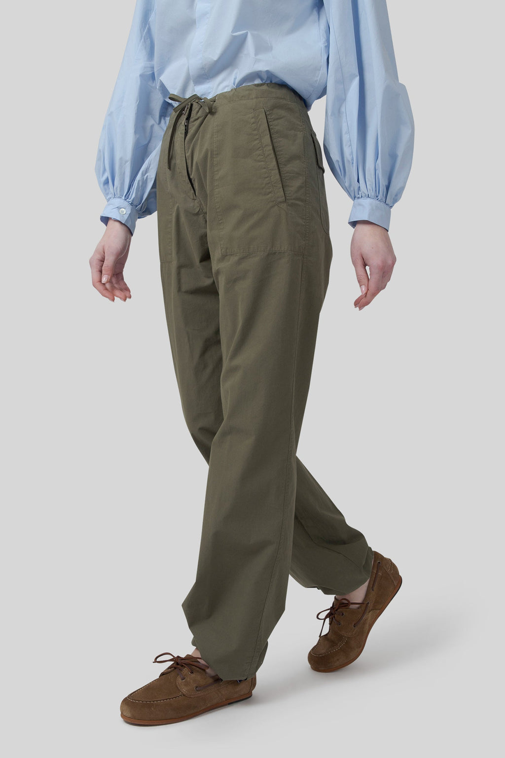 Poplin Drawstring Trousers