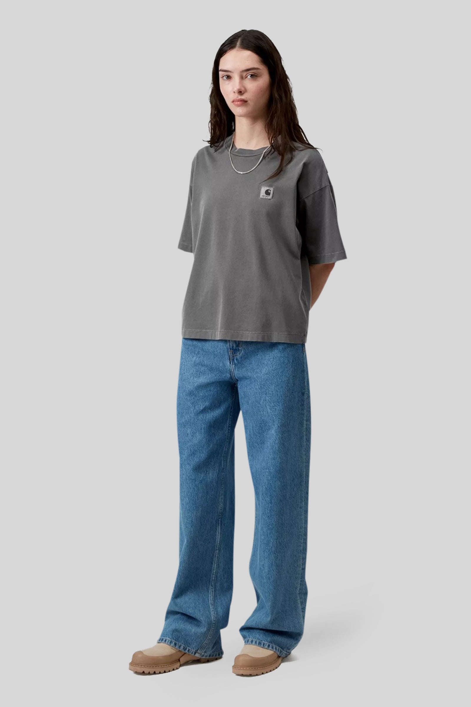 Short Sleeve Garment-Dyed Cropped T-Shirt