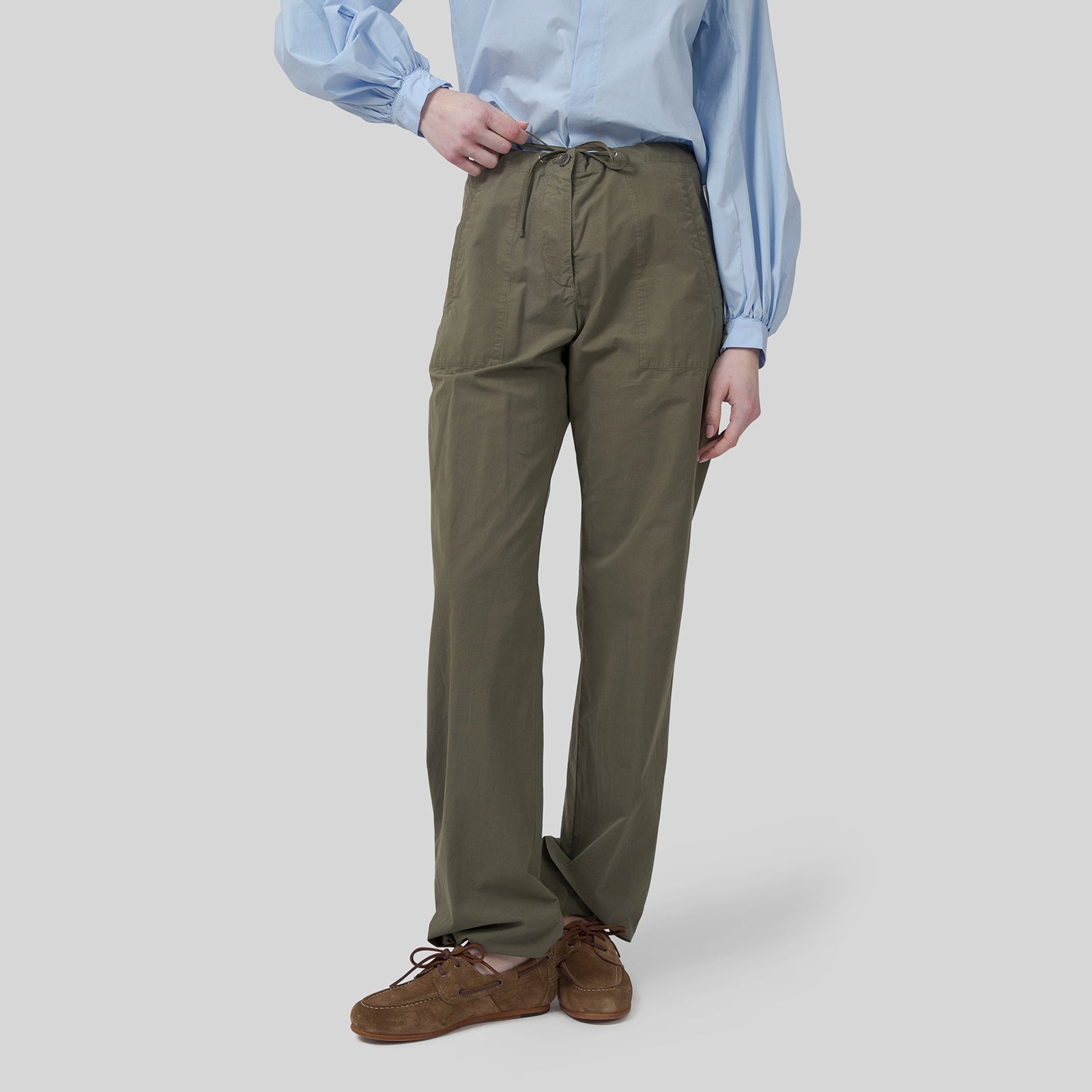 Poplin Drawstring Trousers