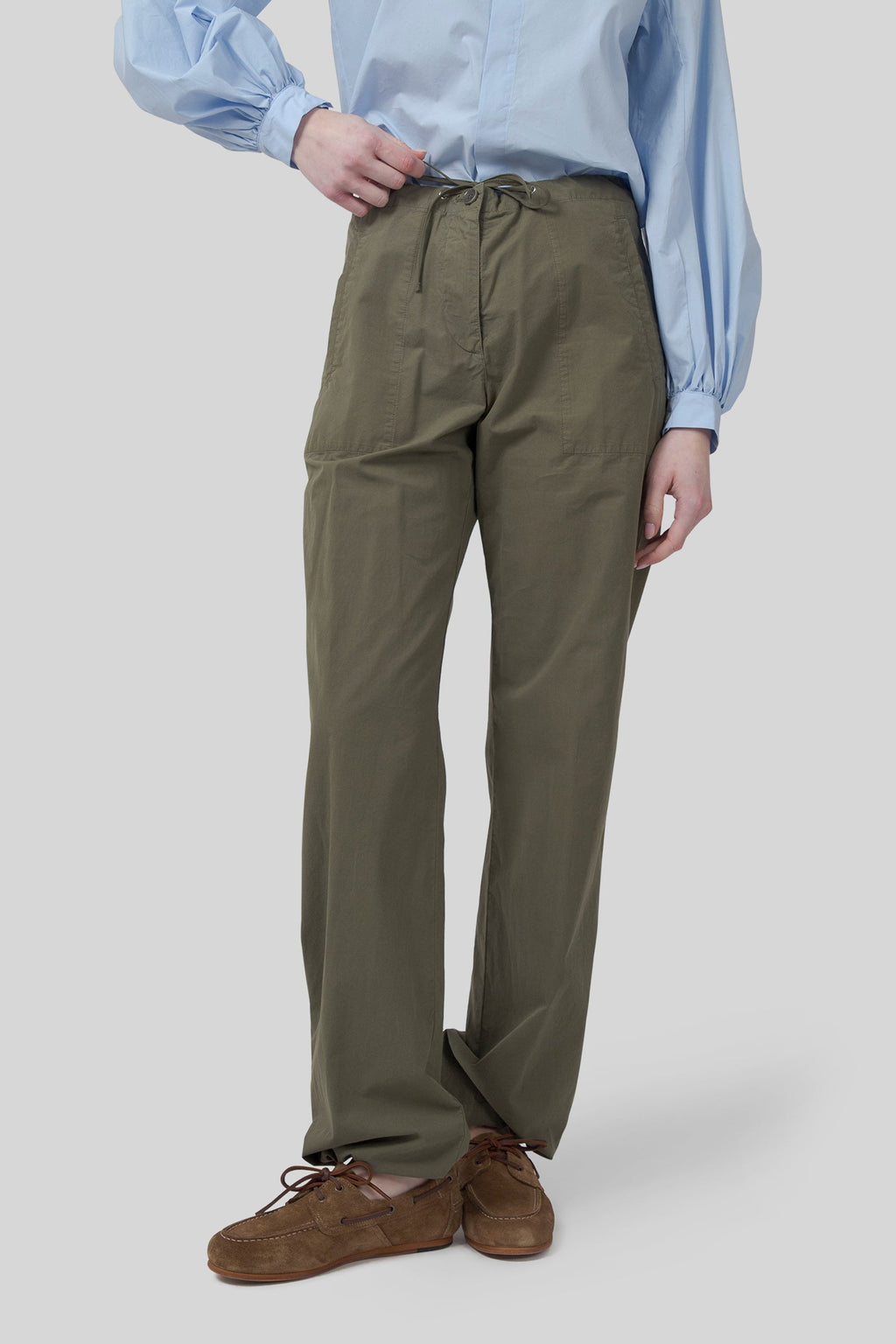 Poplin Drawstring Trousers