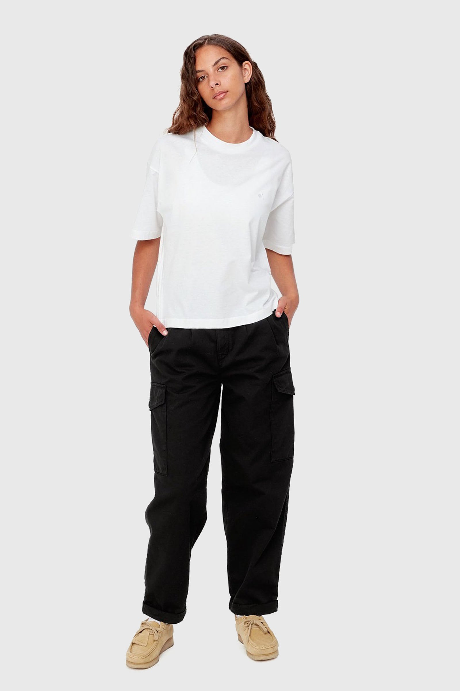 Short Sleeve Cropped Cotton T-Shirt