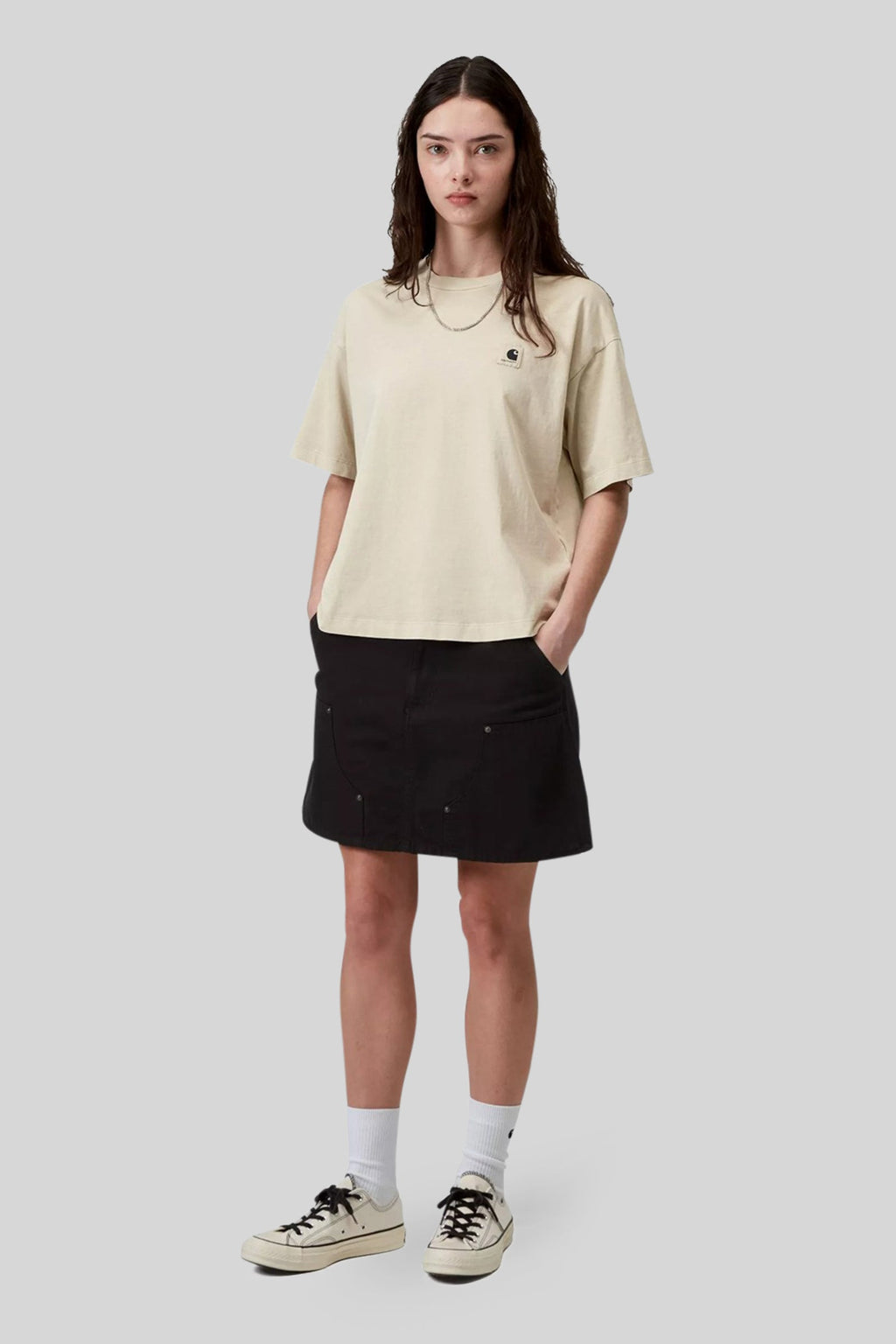 Short Sleeve Garment-Dyed Cropped T-Shirt